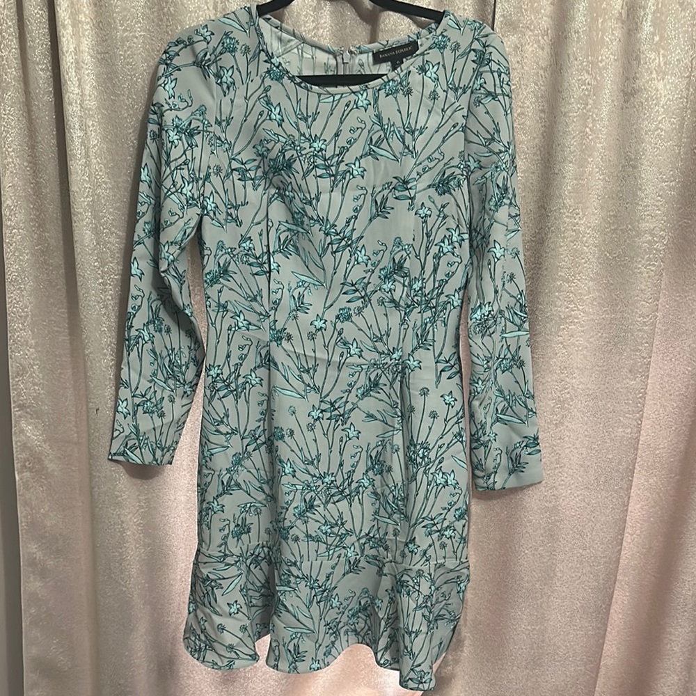 Banana Republic Floral Midi Dress - Blue and White